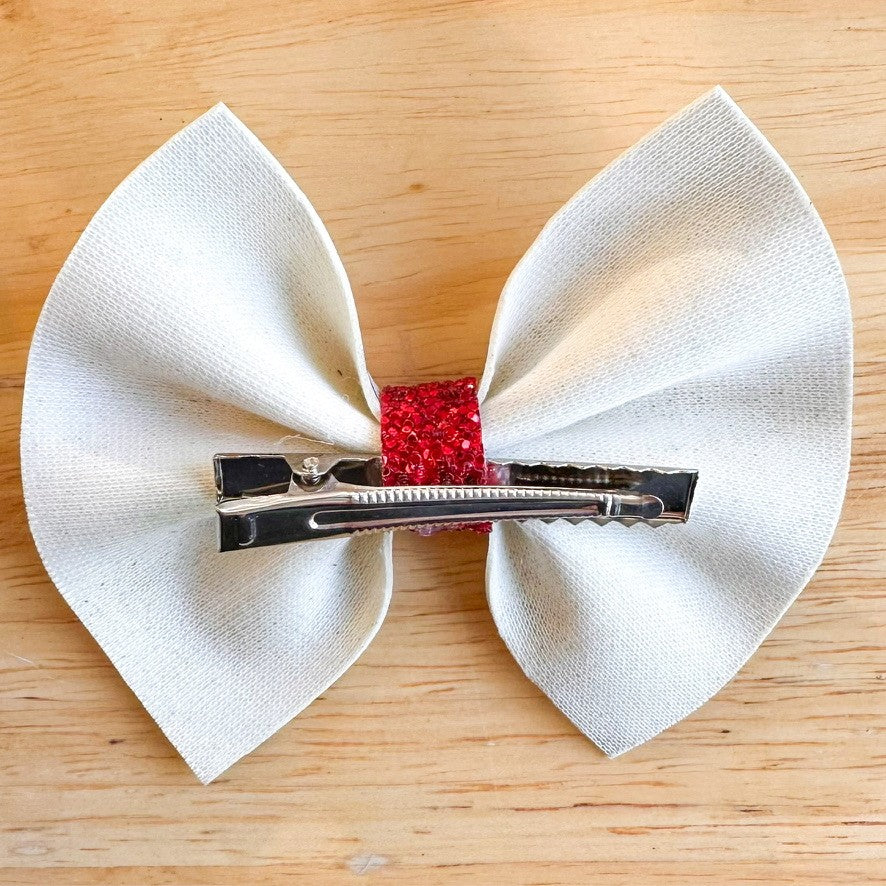 4” Simple Pinch Patriotic Pinwheels Bow (00L09T)