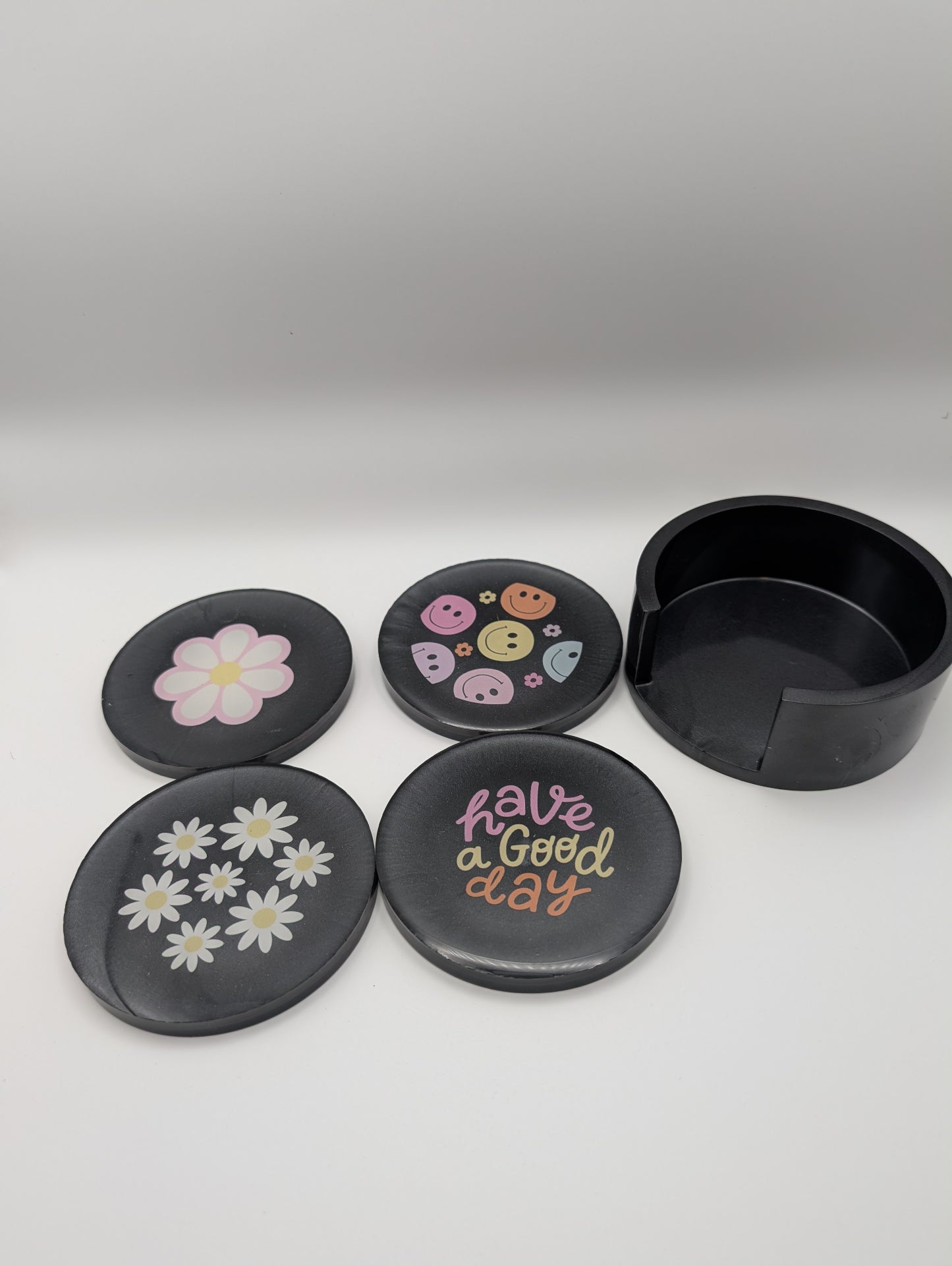 Coasters - 4" - Black