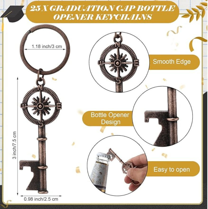 Graduation Party Accessories - Bronze - 3 inch / 7.5 cm