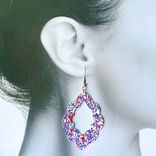 RWB glitter Casbah Earrings Large (00L06A)