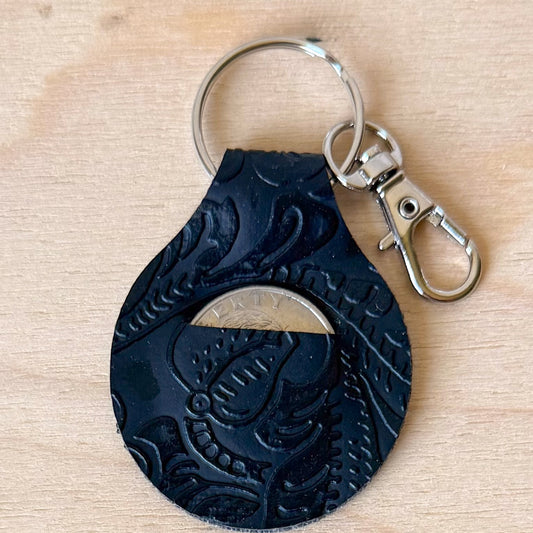 Black embossed quarter keeper (00L0NS)