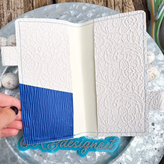 Tropical Blue Floral Checkbook Cover (00L08T)