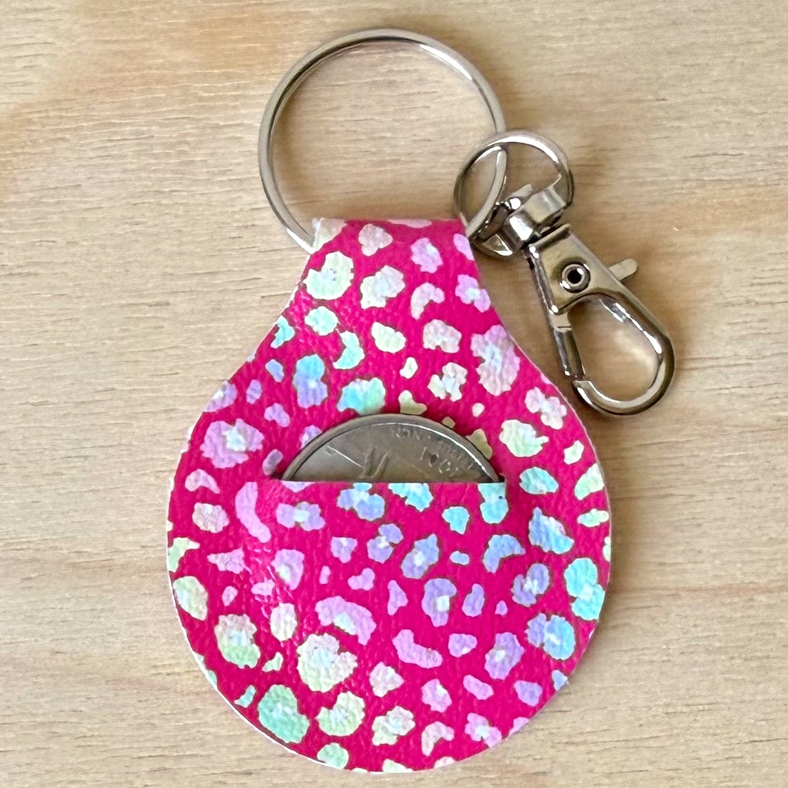 pink gradient leopard print quarter keeper (00L0NP)