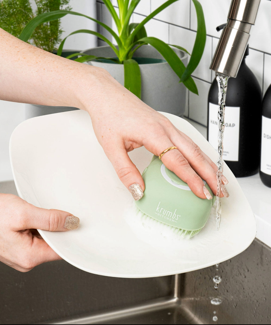 Krumbs Kitchen Silicone Dish Scrubber - Pink