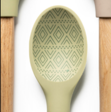 Krumbs Kitchen® Farmhouse Silicone Spoon - Green