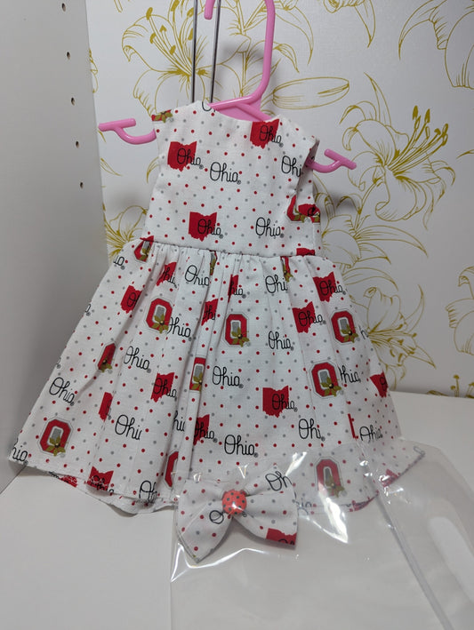 Mama Bear Sewing Den LLC Accessories - Red and white - 18" Doll