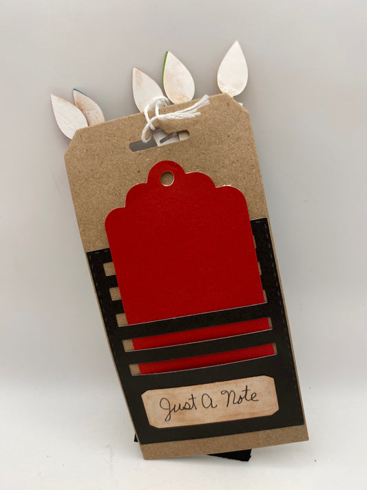Handmade Vintage tag - Multicolor - 7" x 3.5"