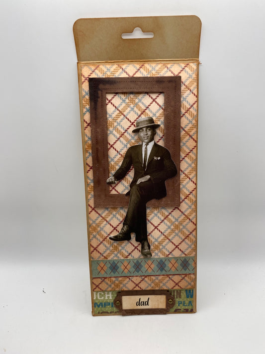 Handmade Interactive Envelope Fathers Day Card - Multicolor - 8.5" x 4"