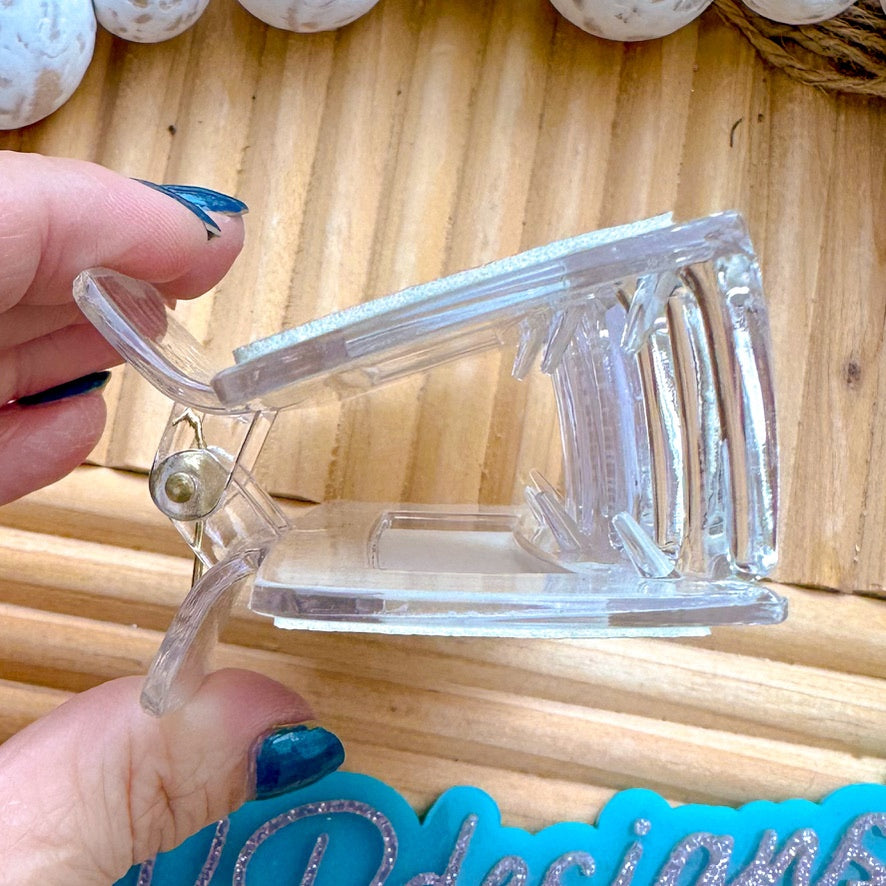 RWB Tie Dye Clear Claw Clip Large (00L0MG)