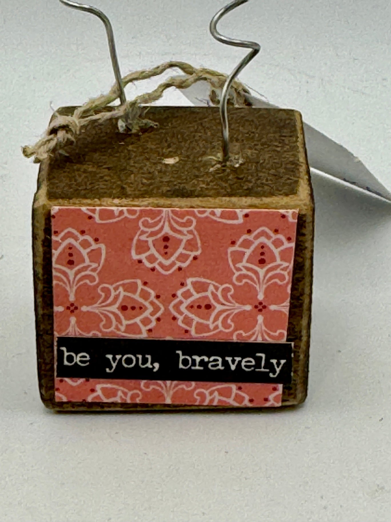 KR Designs Home Decor - Pink and brown - Square 1.5"