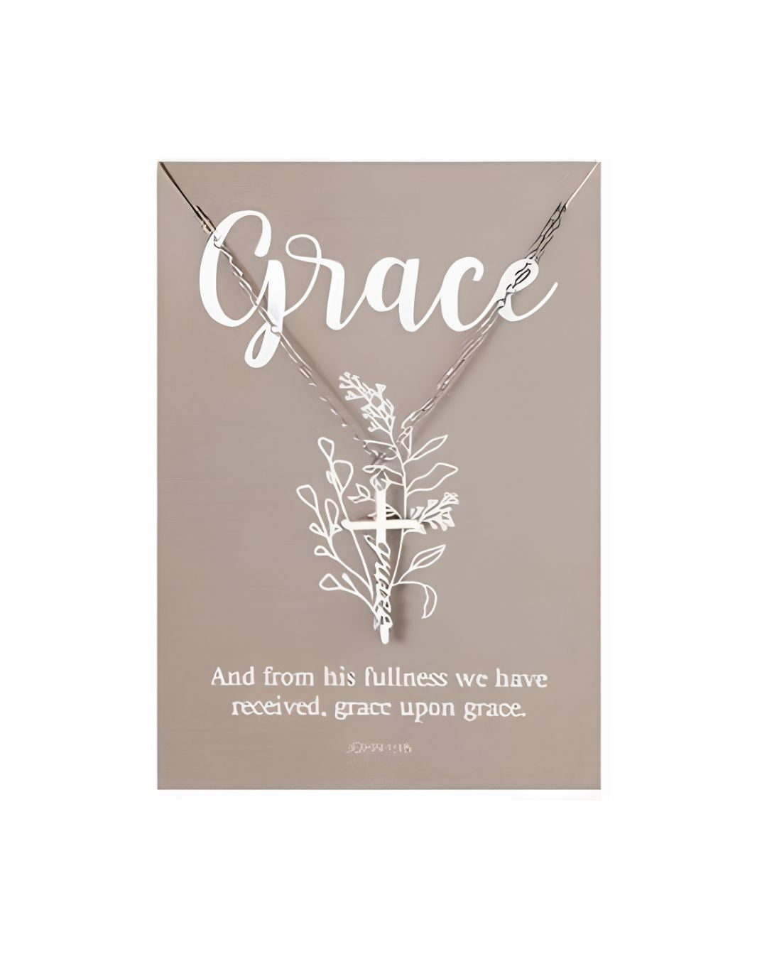 Necklace with Bible Verse Card - Grace