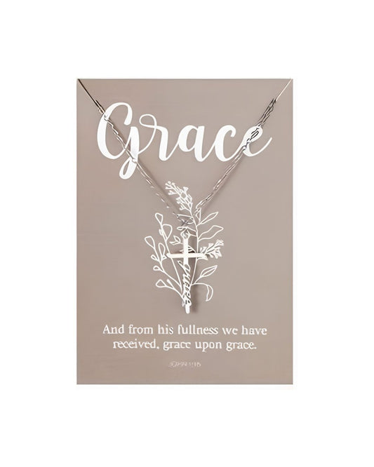 Necklace with Bible Verse Card - Grace