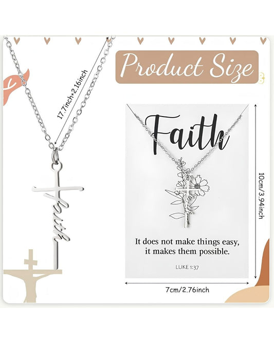 Necklace with Bible Verse Card - Jesus