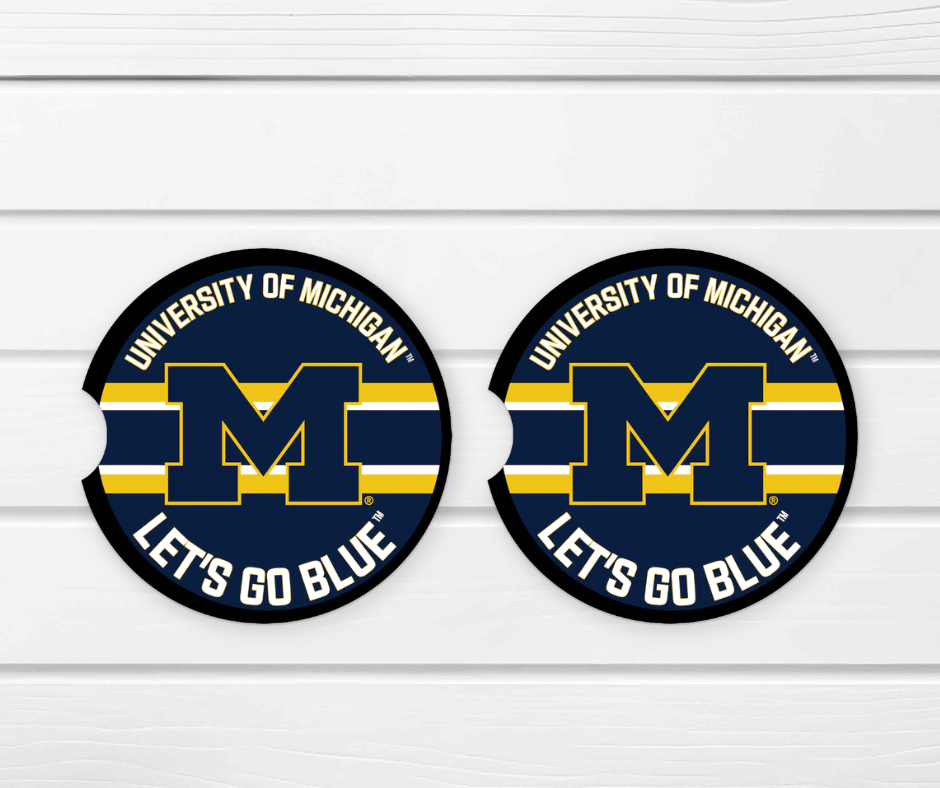 Ceramic Car Coaster Set - (E47D) U of M