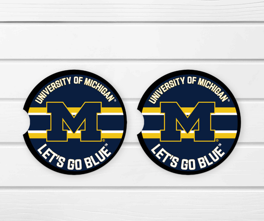Ceramic Car Coaster Set - (E47D) U of M