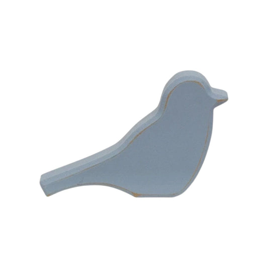 Distressed Wooden Spring Bird Sitter – Blue