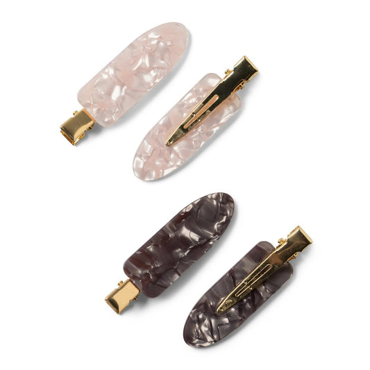 Crush™ High Standards Creaseless Hair Clips – Pink/Brown