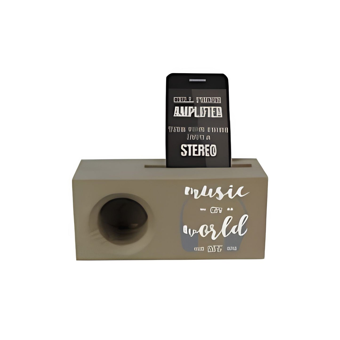 Wood Smartphone Music Box – Music on world off