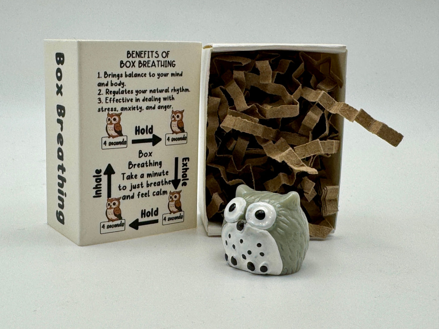 Emotional Support Figurine - Box/Square Breathing - Owl