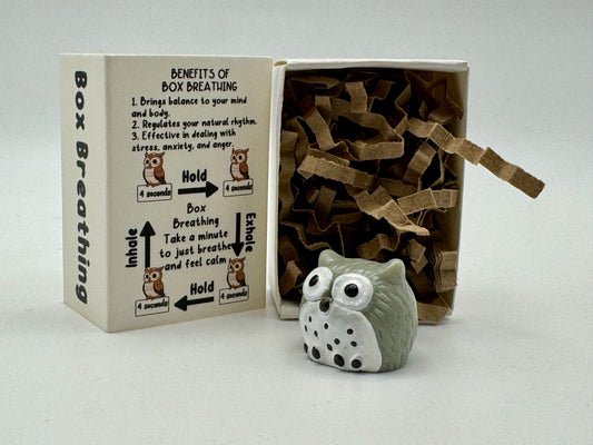 Emotional Support Figurine - Box/Square Breathing - Owl