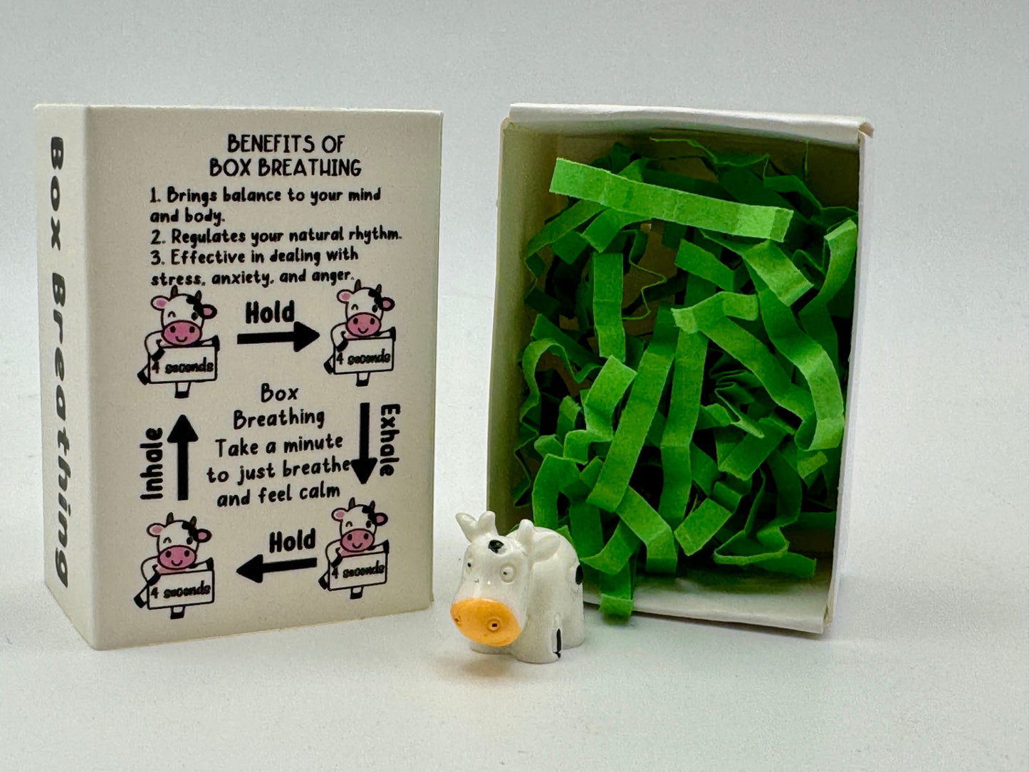 Emotional Support Figurine - Box/Square Breathing - Cow