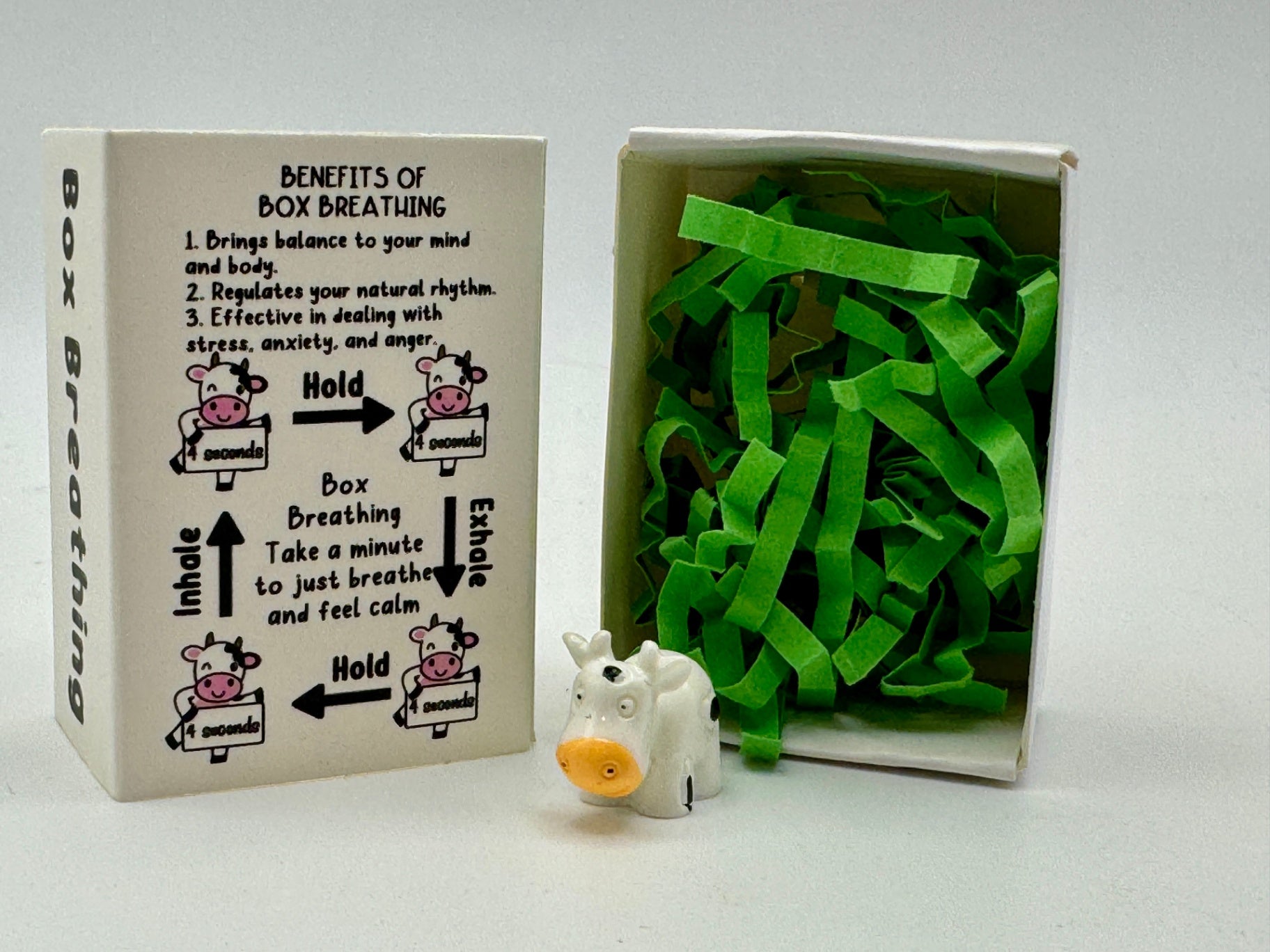 Emotional Support Figurine - Box/Square Breathing - Cow