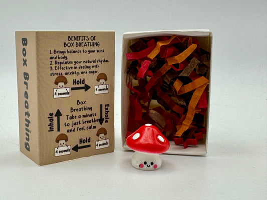 Emotional Support Figurine - Box/Square Breathing - Mushroom