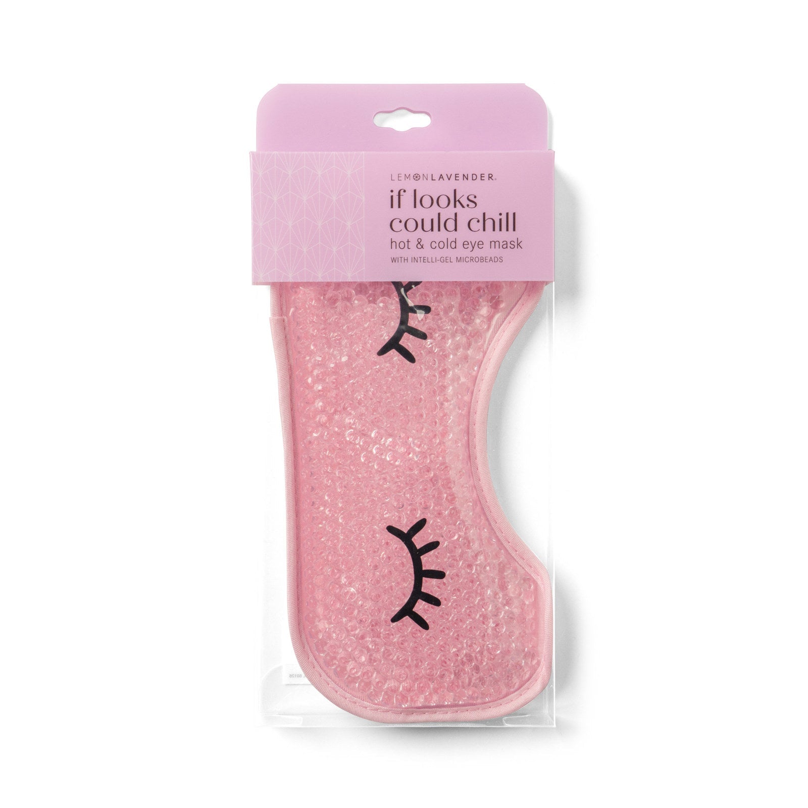 Lemon Lavender “If Looks Could Chill” Hot & Cold Gel Eye Mask – Pink