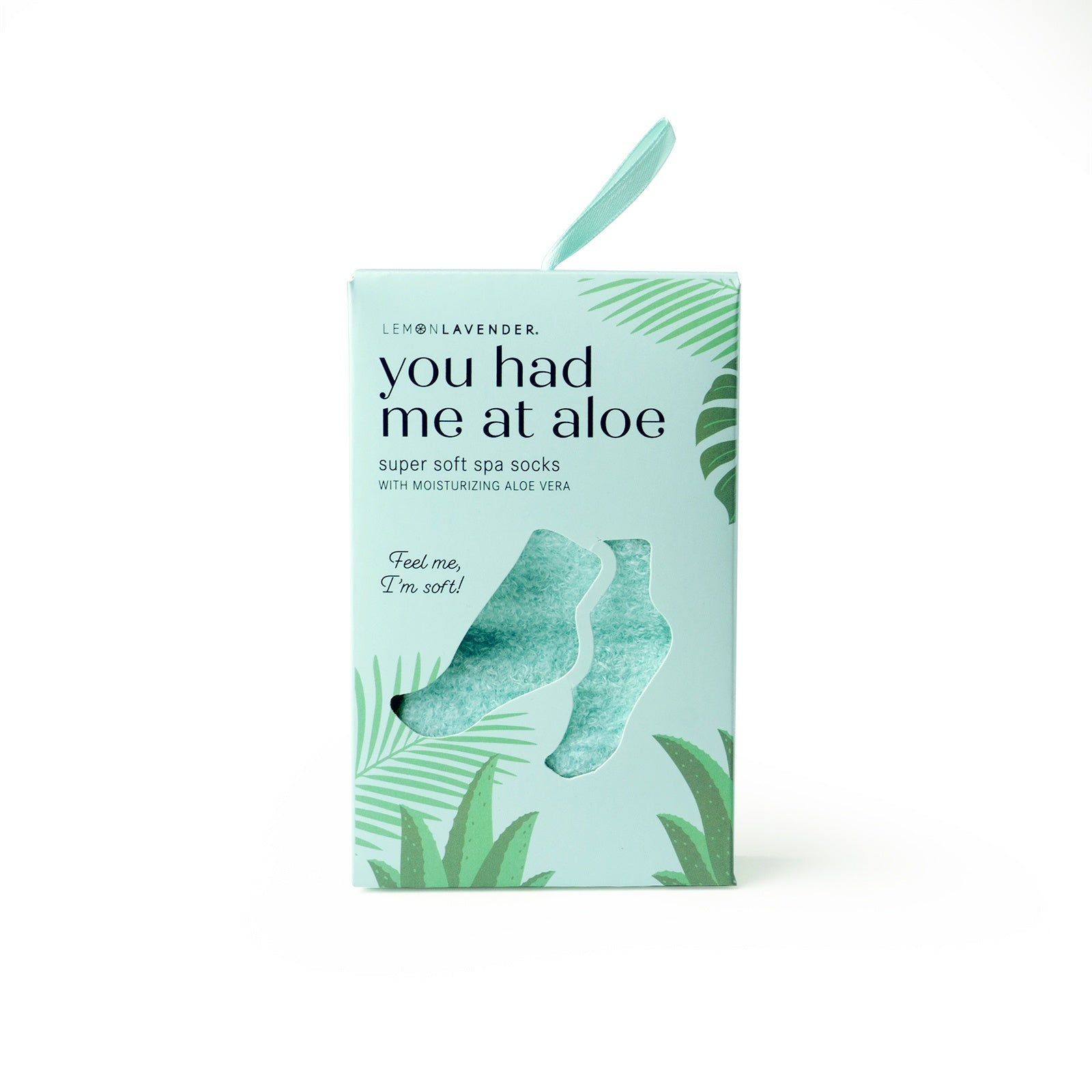 You Had Me At Aloe Spa Socks - Blue - One size