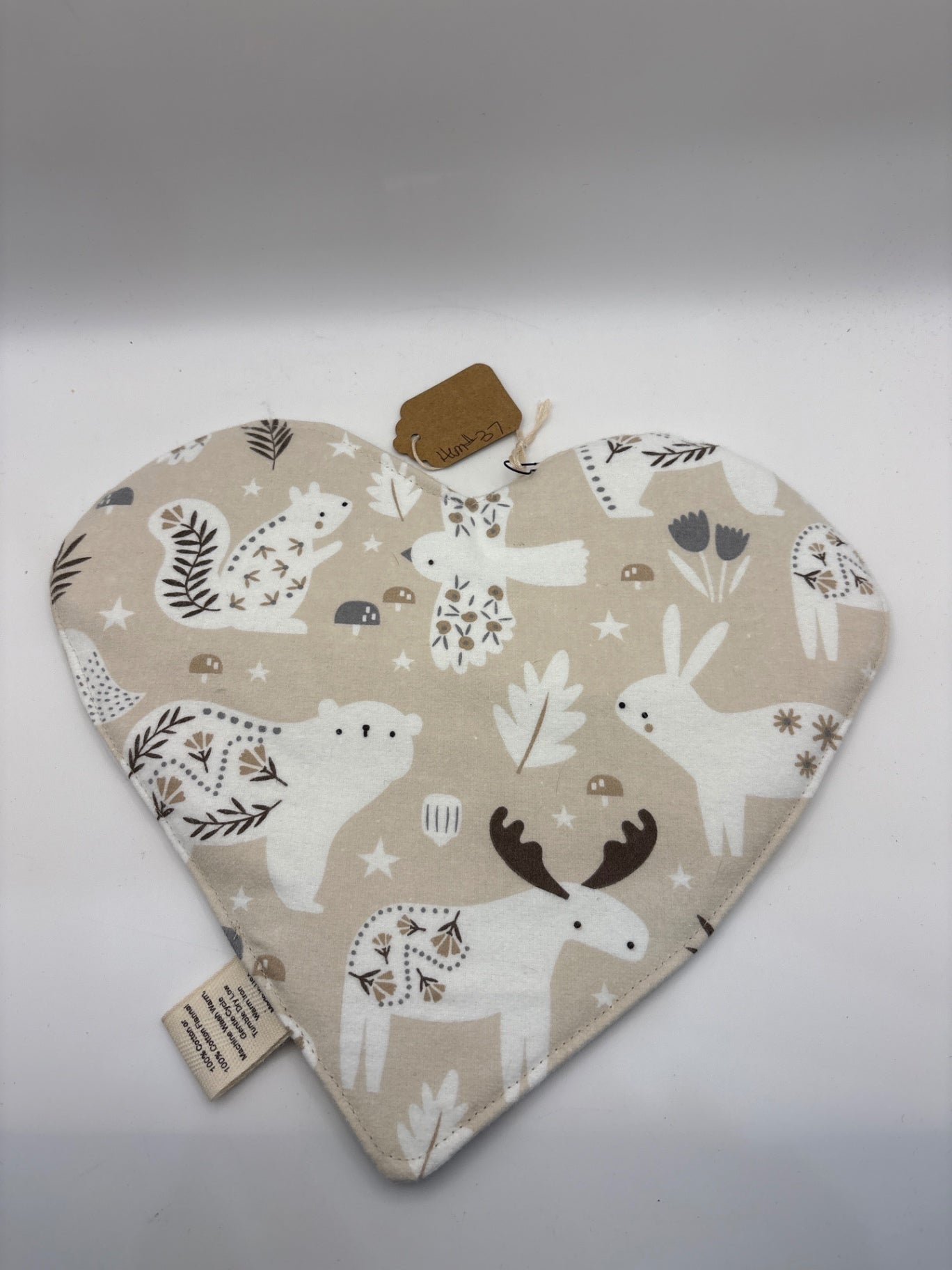 Unknown Accent Pillow - Beige - Heart-shaped