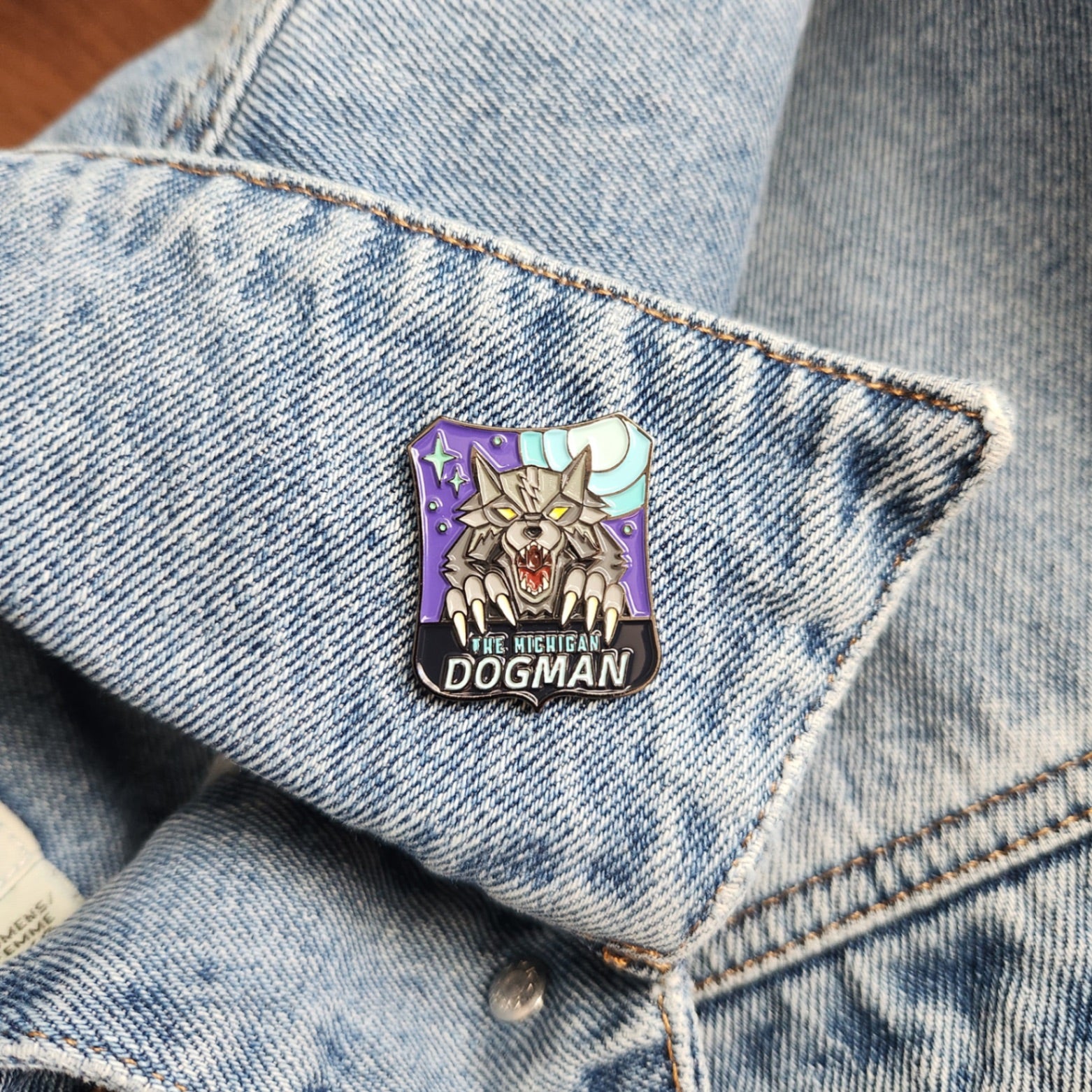 The Michigan Dogman Enamel Pin