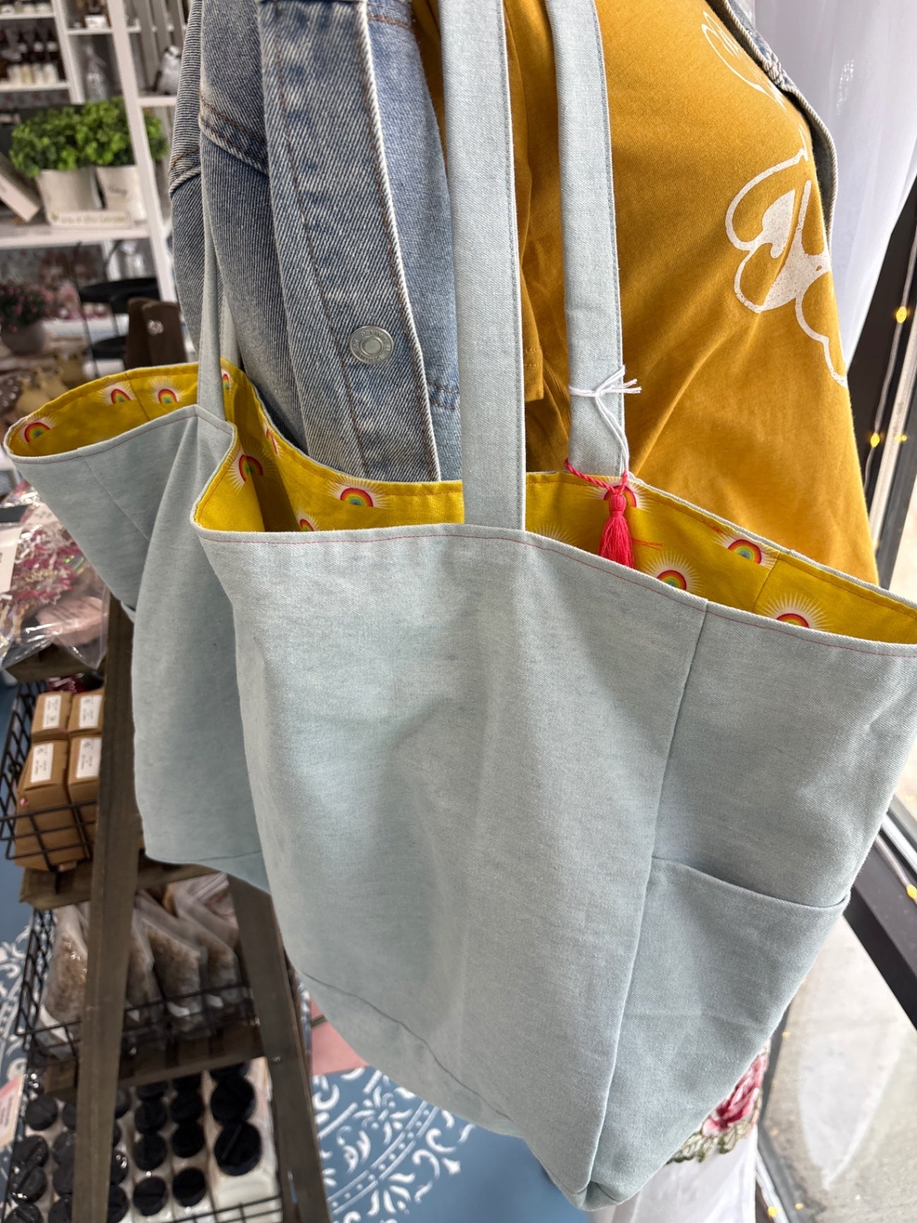 Pink Dahlia Designs Beach Tote - Yellow -