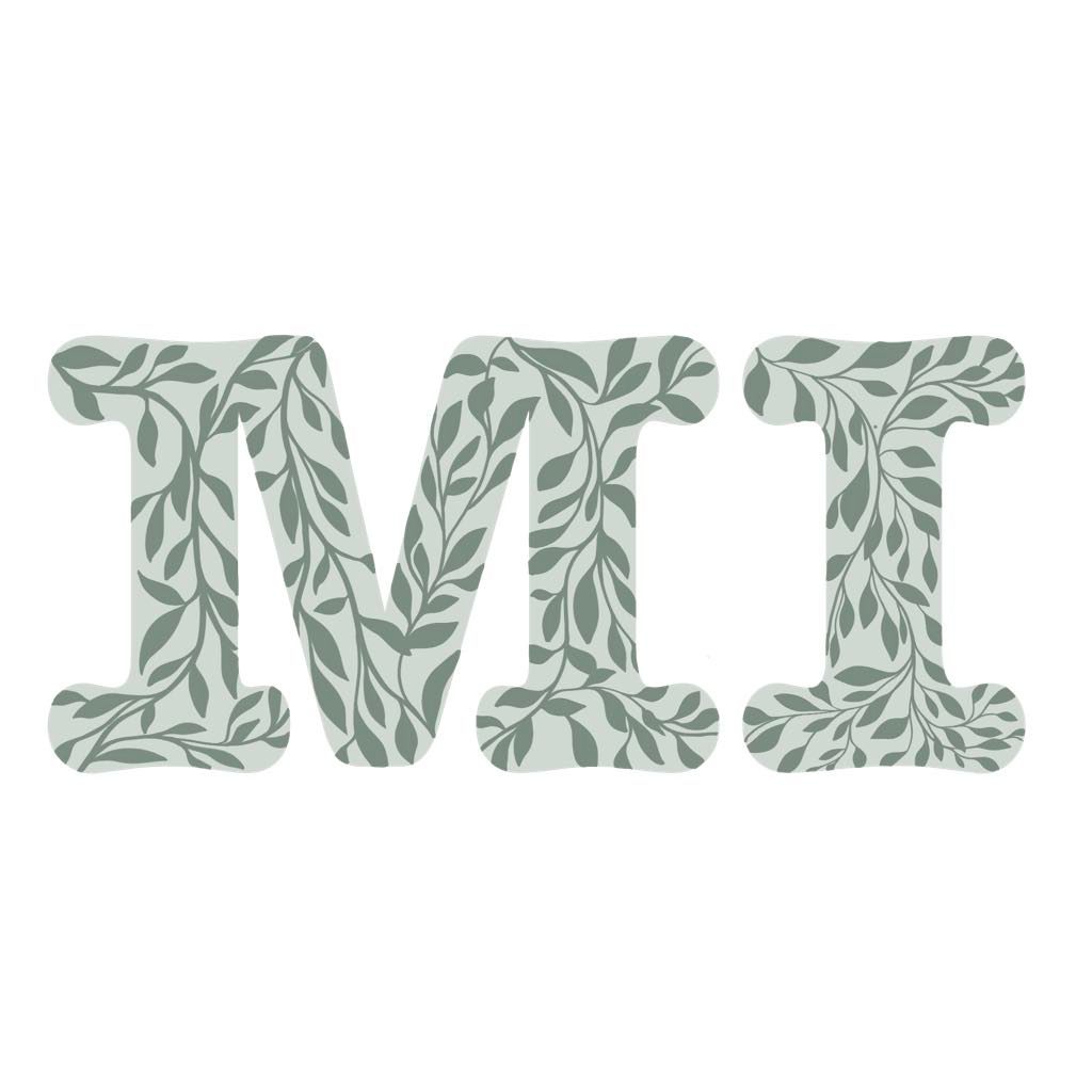MB Lettered Designs Stickers - Light green - 3x1.5