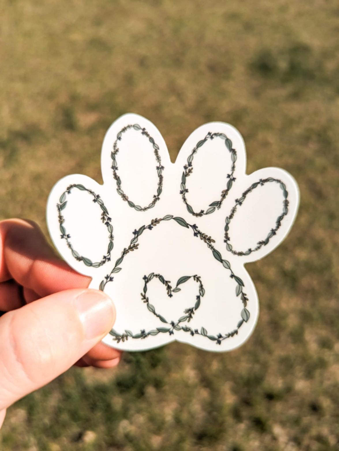 MB Lettered Designs Stickers - White/Green - 3x3