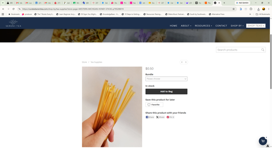 Western MI Honey Sticks - Sereni-Tea Accessories - 