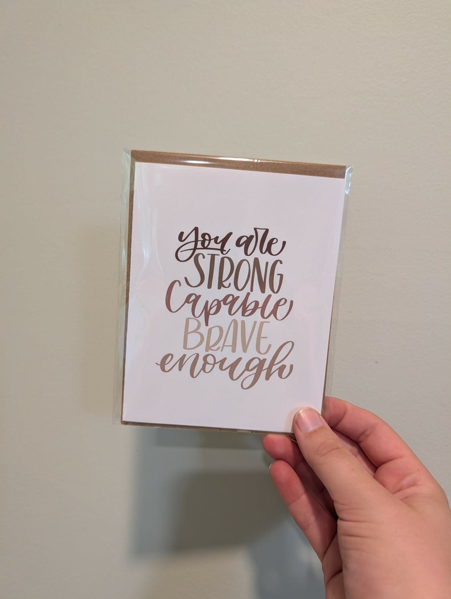 MB Lettered Designs Cards - White and Brown - 4.25 x 5.5