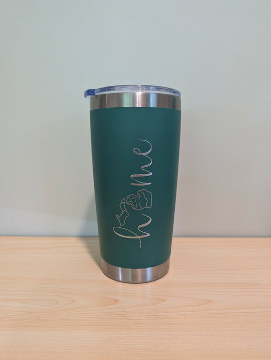 MB Lettered Designs Tumbler - Green Home - 20oz