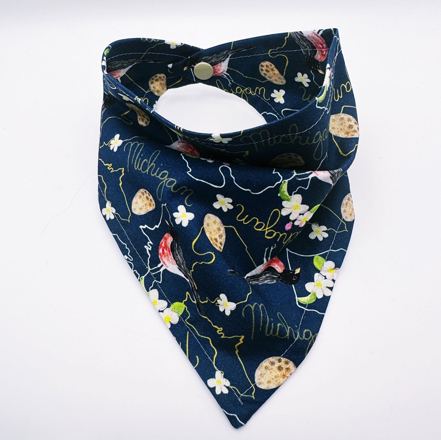 Michigan Theme Snap-On Dog Bandana - Xtra Large