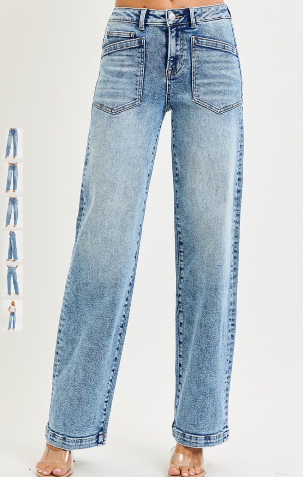 Risen Jeans - front pockets relaxed Light blue - 3/26