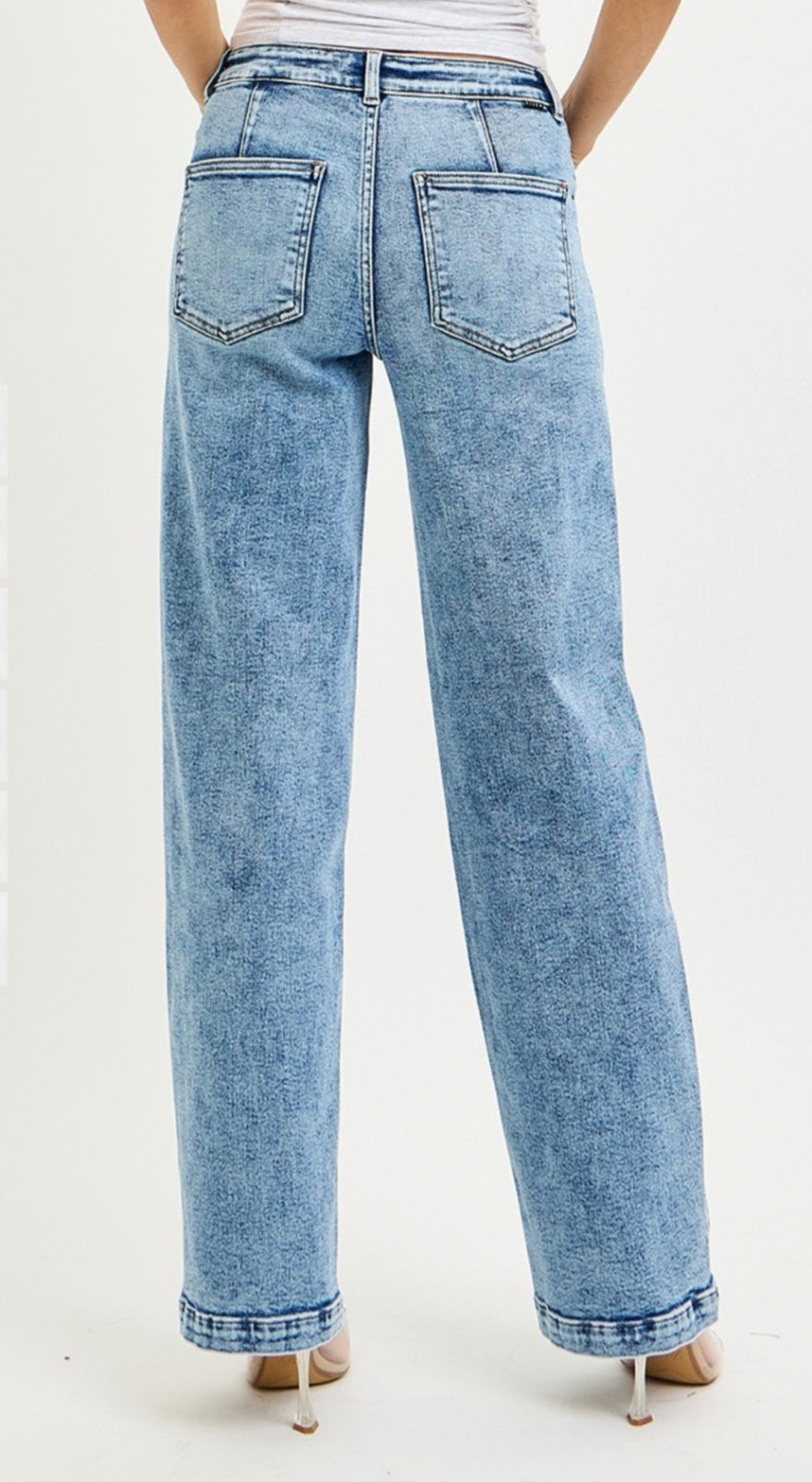 Risen Jeans- front pocket relaxed fit- Light blue - O/24