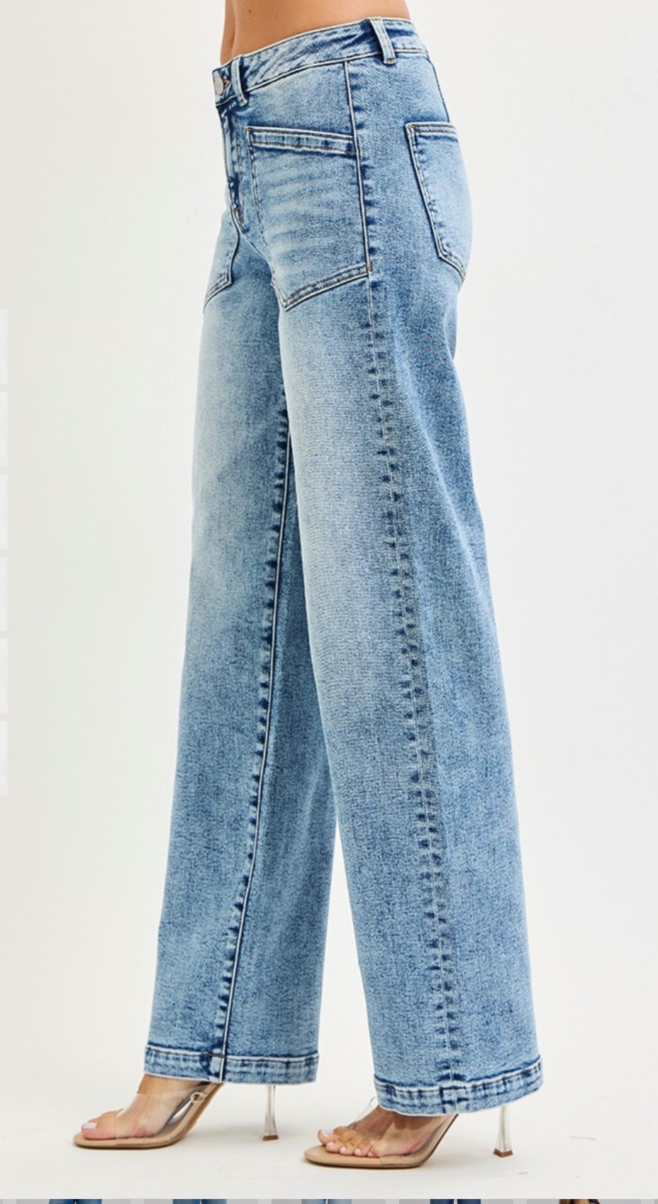 Risen Jeans- front pockets relaxed - Light Blue - 5/27