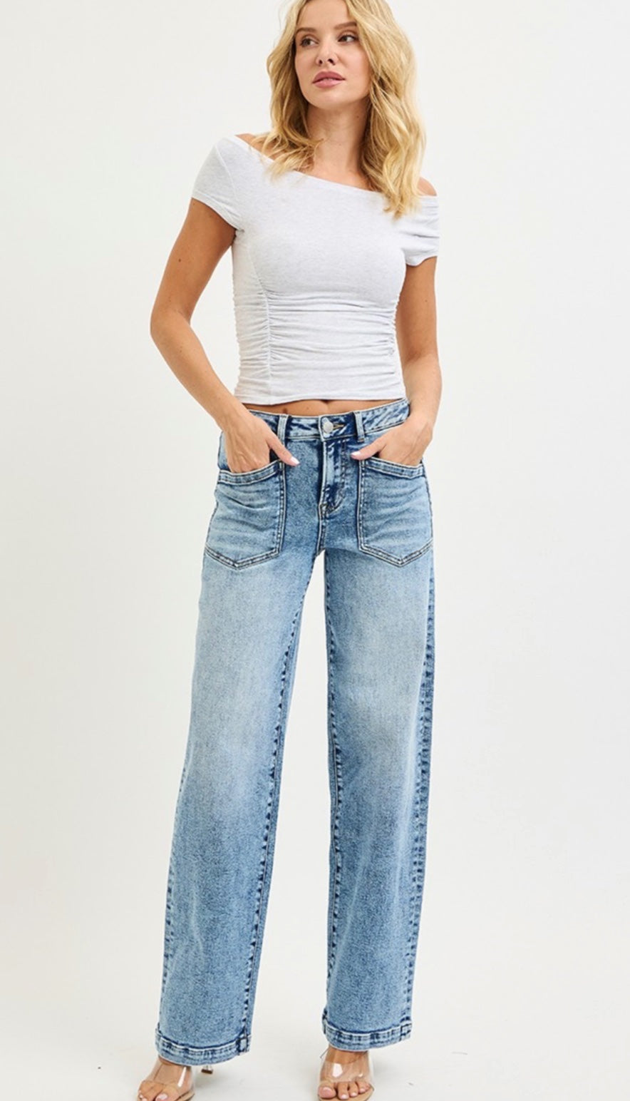 Risen Jeans - front pockets relaxed Light blue - 3/26