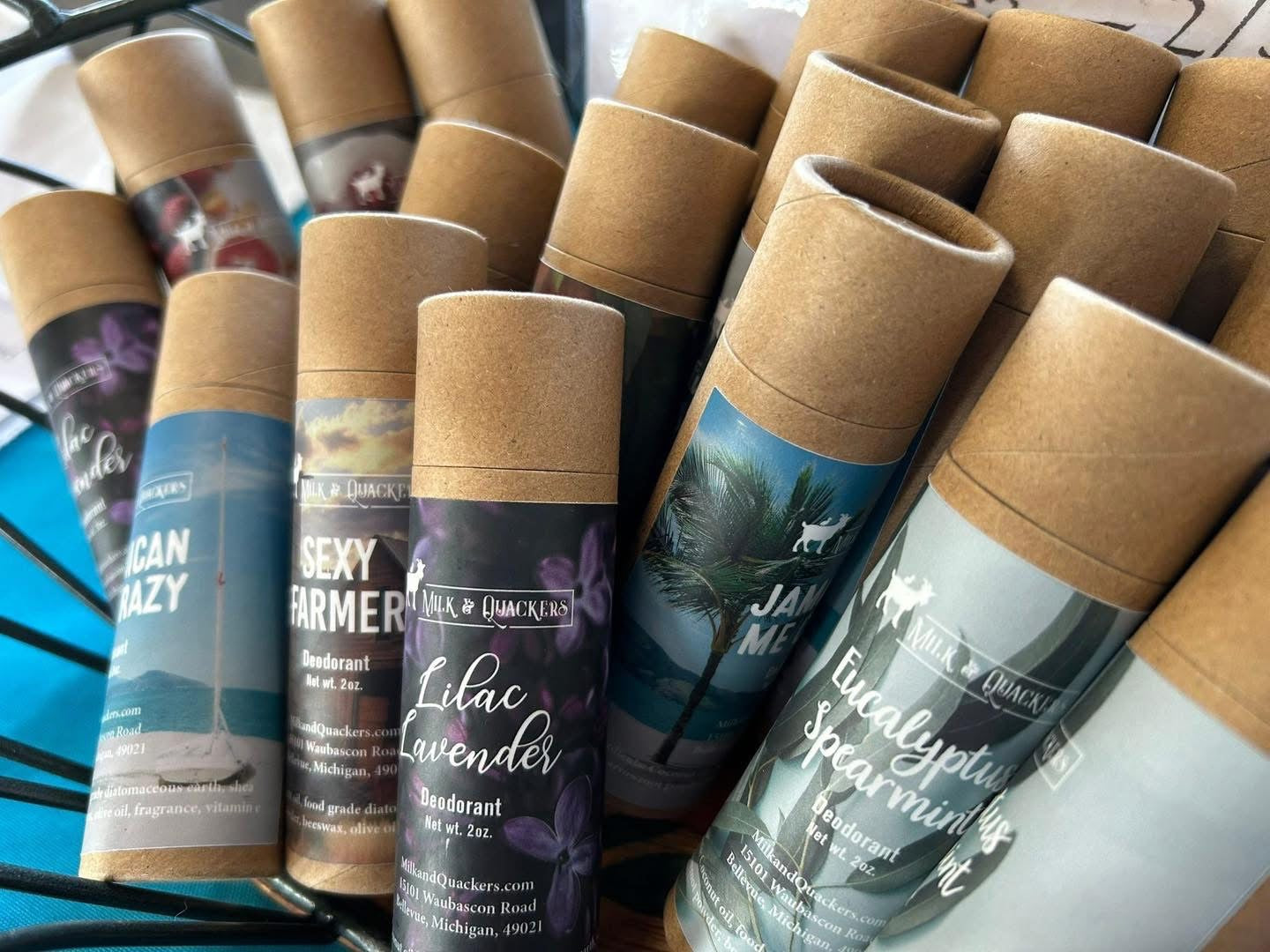 Milk & Quackers Deodorant - Purple, Blue, Green, Multicolor - 2 oz.