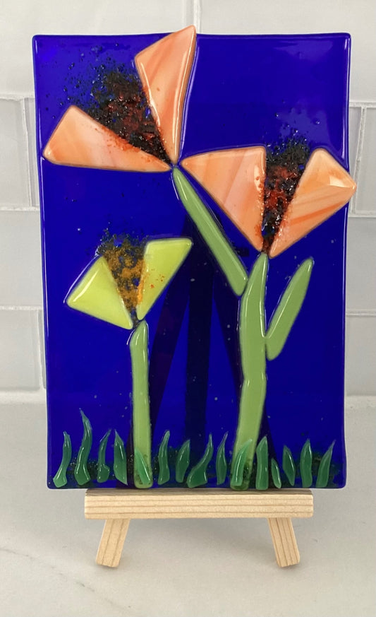 Picture on easel - Multi-color - Approximately 20x30 cm