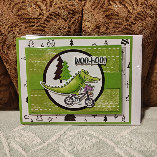 Handmade Greeting Card - Green - Standard