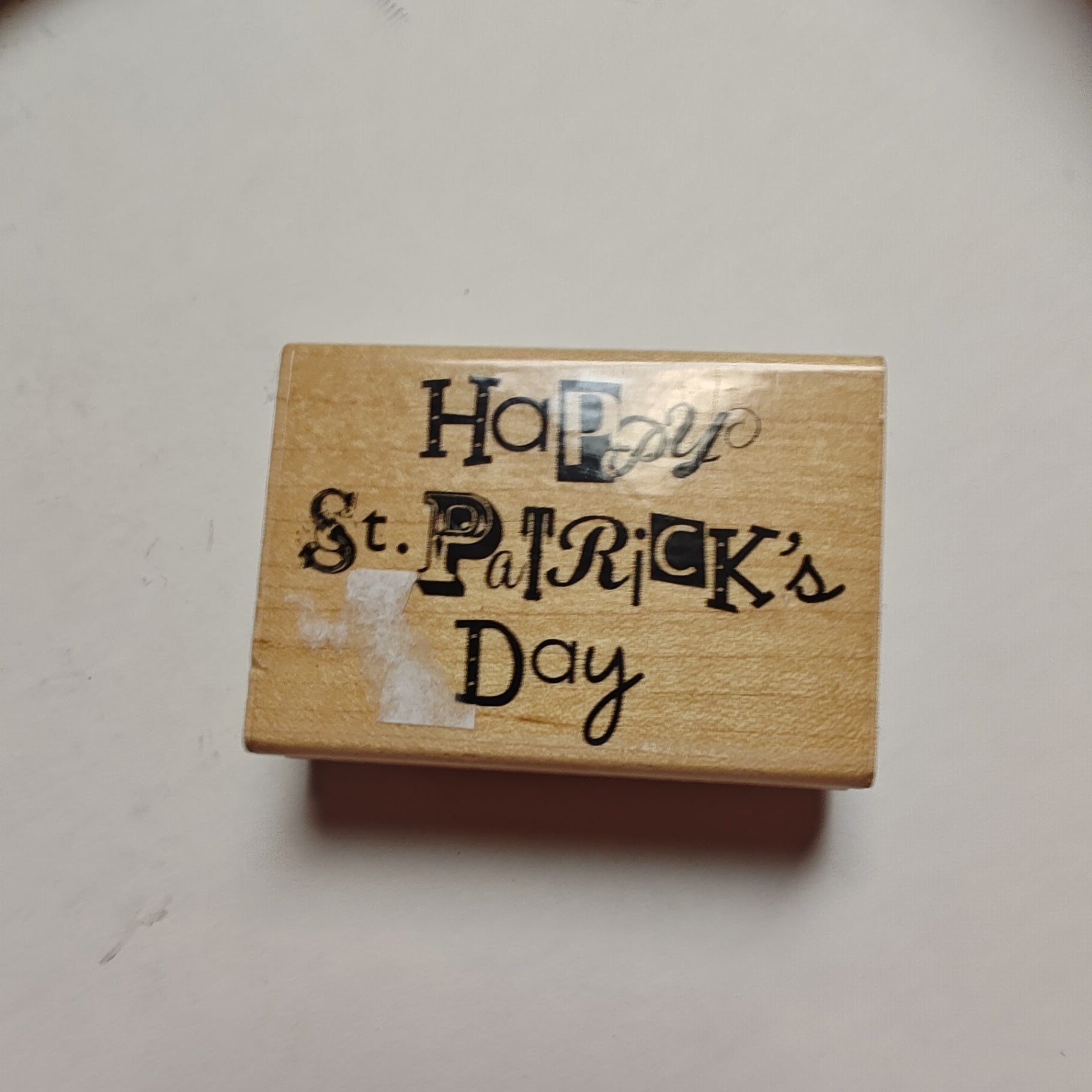 Stampabilities Funky St. Rubber Stamp - St. Patrick Day - 3 x 2