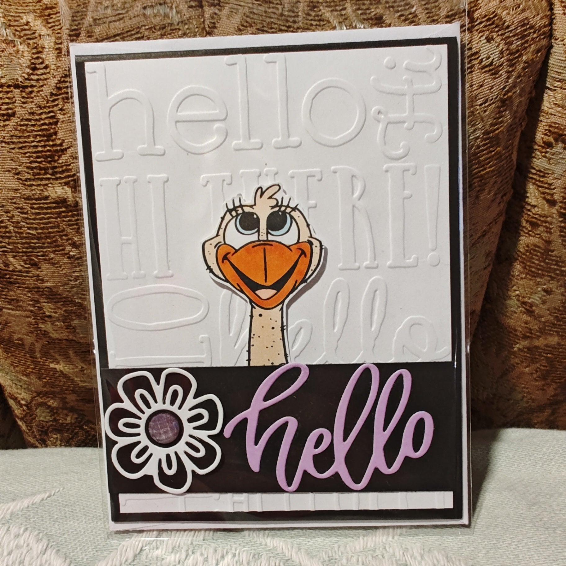Handmade Greeting Cards - White, Black, Purple, Orange - Standard