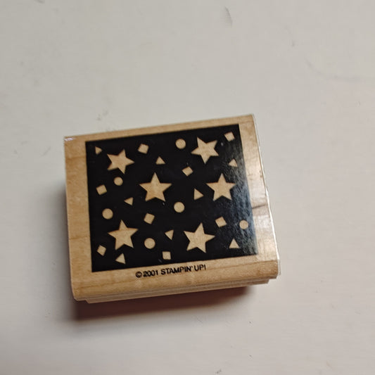 Stampin' Up! Rubber Stamp - Confetti with stars - 2.25 x 2