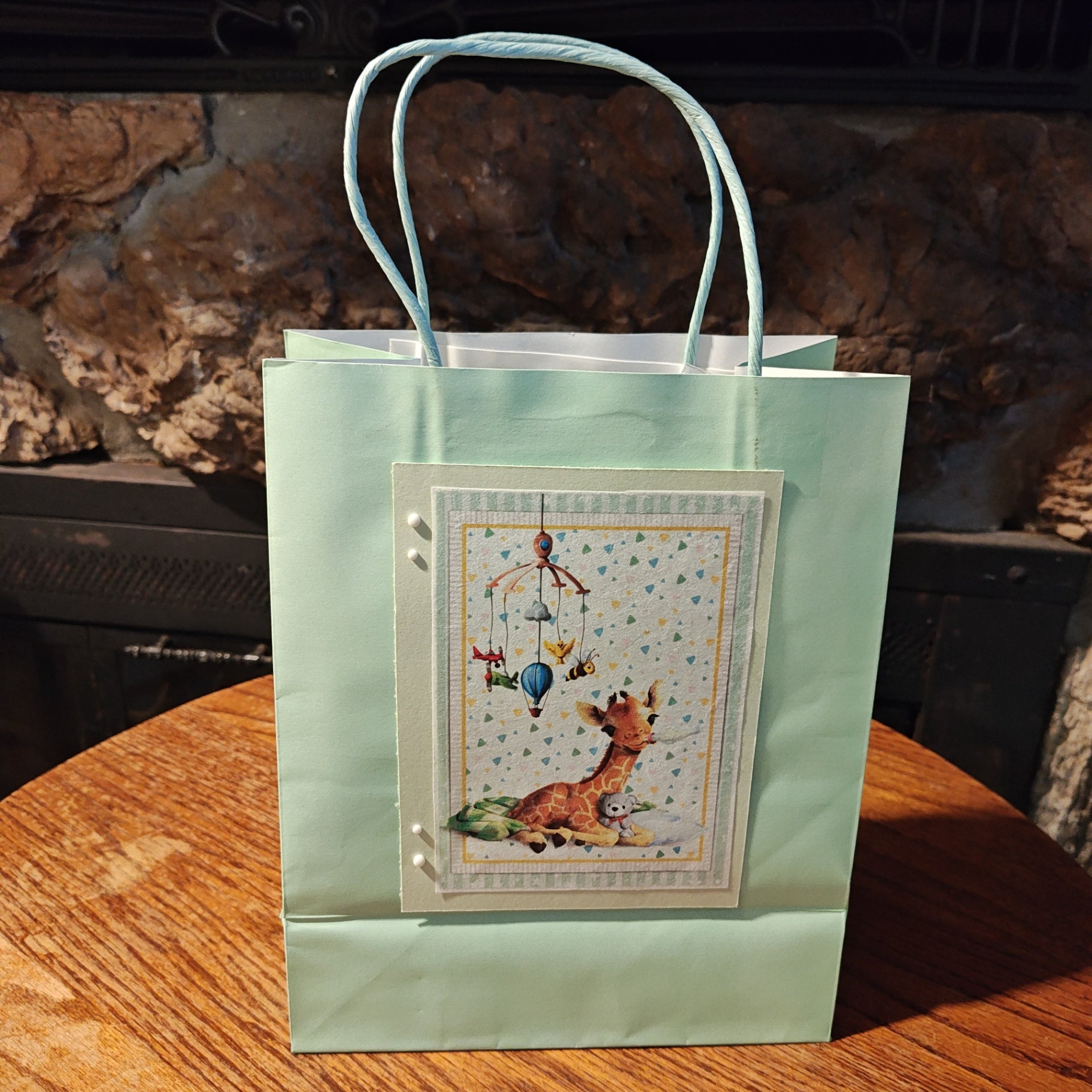 Party Creations Gift bags - Light blue, yellow, green - 8"x10"x4"