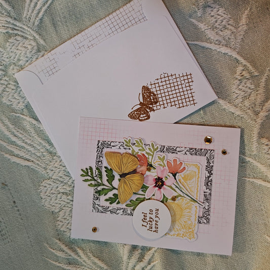 Handmade Greeting Cards - Multi colored butterfly - Standard
